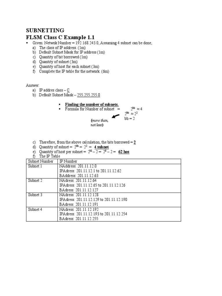 FLSM Class C Example 1 2023 PDF