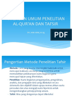 Materi 1 Tinjauan Umum Penelitian Al-Qur'an Dan Tafsir