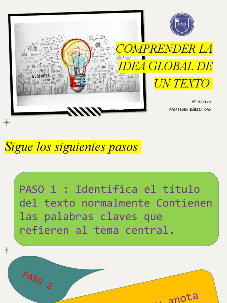Comprender La Idea Global de Un Texto | PDF