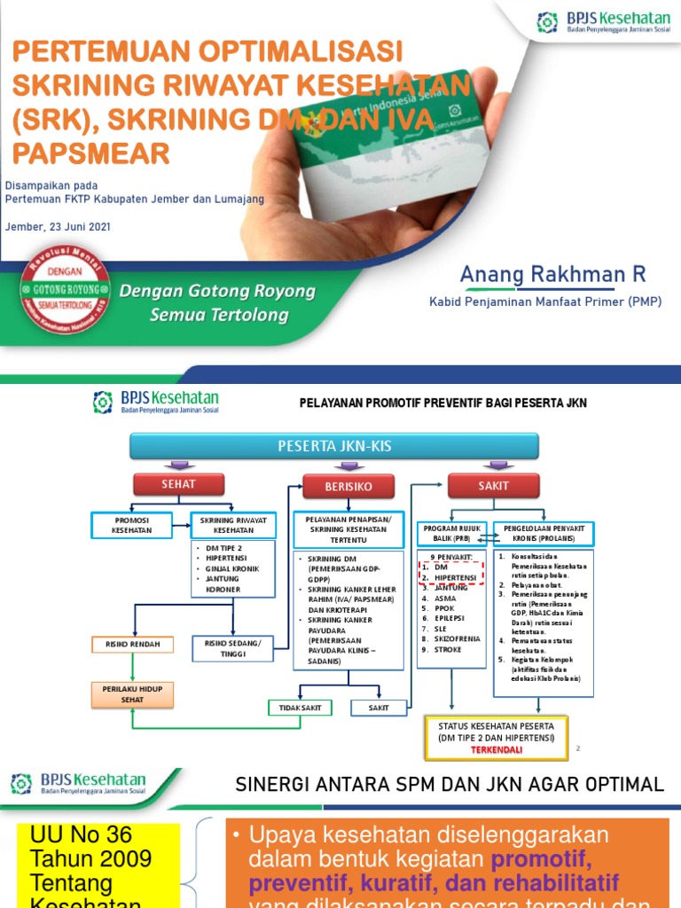 SKRINING PERSETA DM HT BPJS | PDF