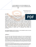 Gestao Publica Socioambiental e Os Novos Direitos Uma Analise Da Administracao Publica a Luz Da Constituicao de 1988