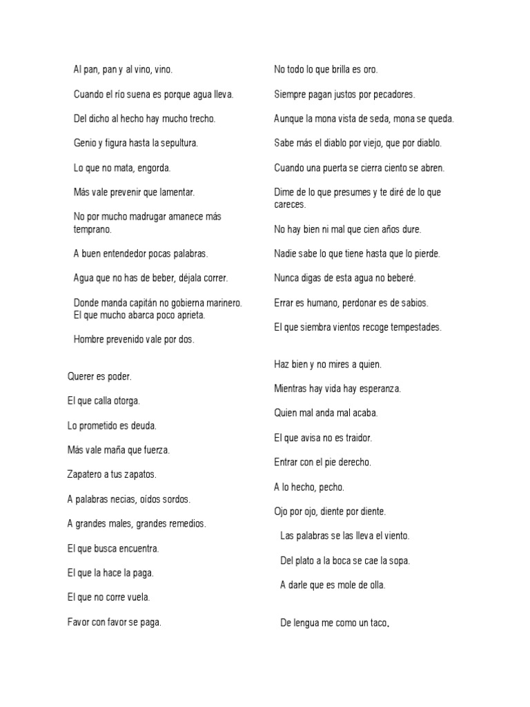 Refranes Dichos Y Pregones Pdf