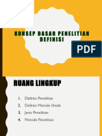 KONSEP DASAR PENELITIAN