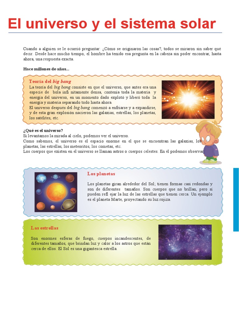 El Universo y el Sistema Solar para Niños | PDF | Universo | Dom