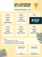 Jadwal Kehadiran Staf Tata Usaha: SMP Negeri 1 Montasik - 2023