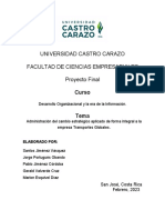 Universidad Castro Carazo Facultad de Ciencias Empresariales Proyecto Final