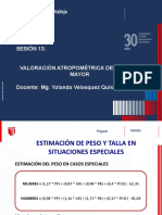 Sesión 13: Valoración Atropométrica Del Adulto Mayor Docente: Mg. Yolanda Velasquez Quispe