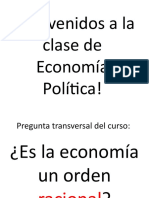 ¡Bienvenidos A La Clase de Economía Política!