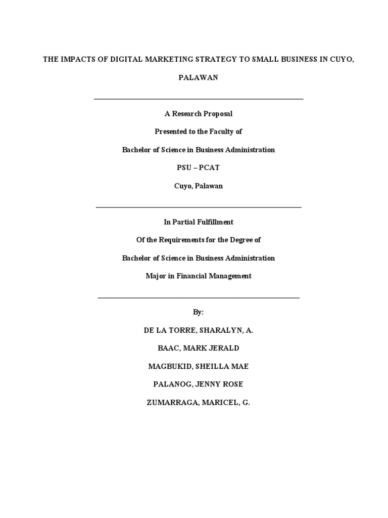 Impact of Digital Marketing on Small Businesses | PDF | Digital ...