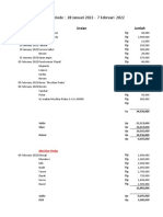 Periode: 28 Januari 2022 - 7 Februari 2022: Tanggal Uraian Jumlah