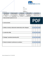 Interview Assessment: 1 Unsatisfactory 2 Below Expectation 3 Satisfactory 4 Well Qualified 5 Exceptional