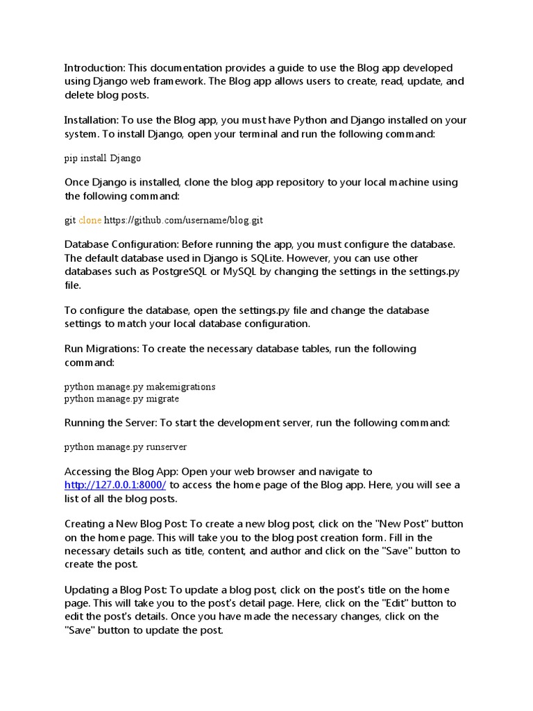 A Comprehensive Guide to Setting Up and Using a FeatureRich Django