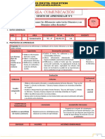 1° Sesión de Aprendizaje Sesión2-Sem.1-Exp.1