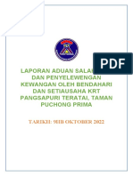 Laporan Aduan Salahlaku Dan Penyelewengan Kewangan Oleh Bendahari Dan Setiausaha KRT Pangsapuri Teratai, Taman Puchong Prima