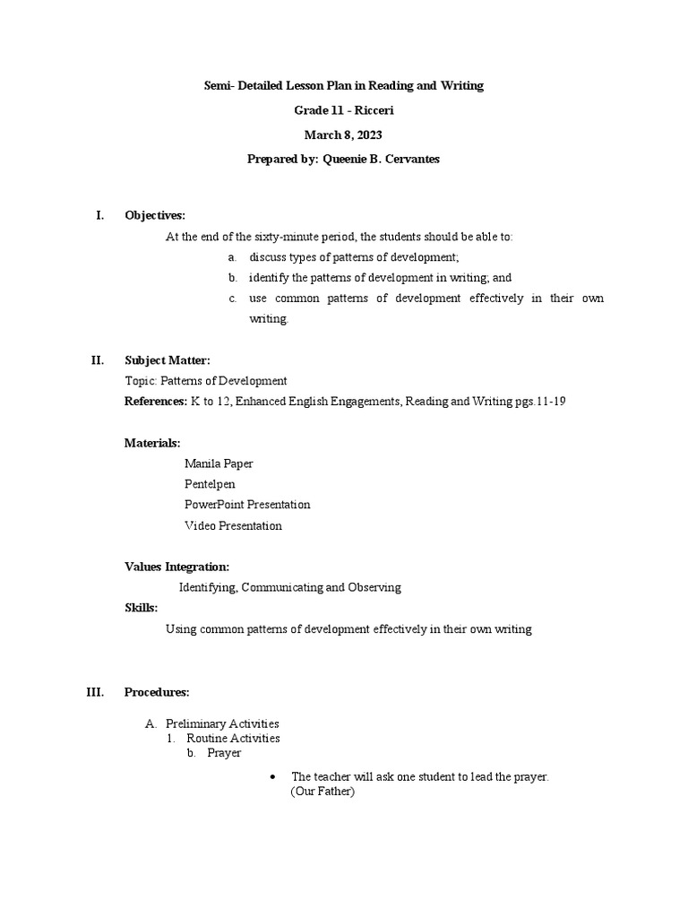 Patterns of Development in Writing | PDF | Plate Tectonics | Teachers