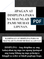 Kasipagan at Disiplina para Sa Maunlad Na Pamumuhay