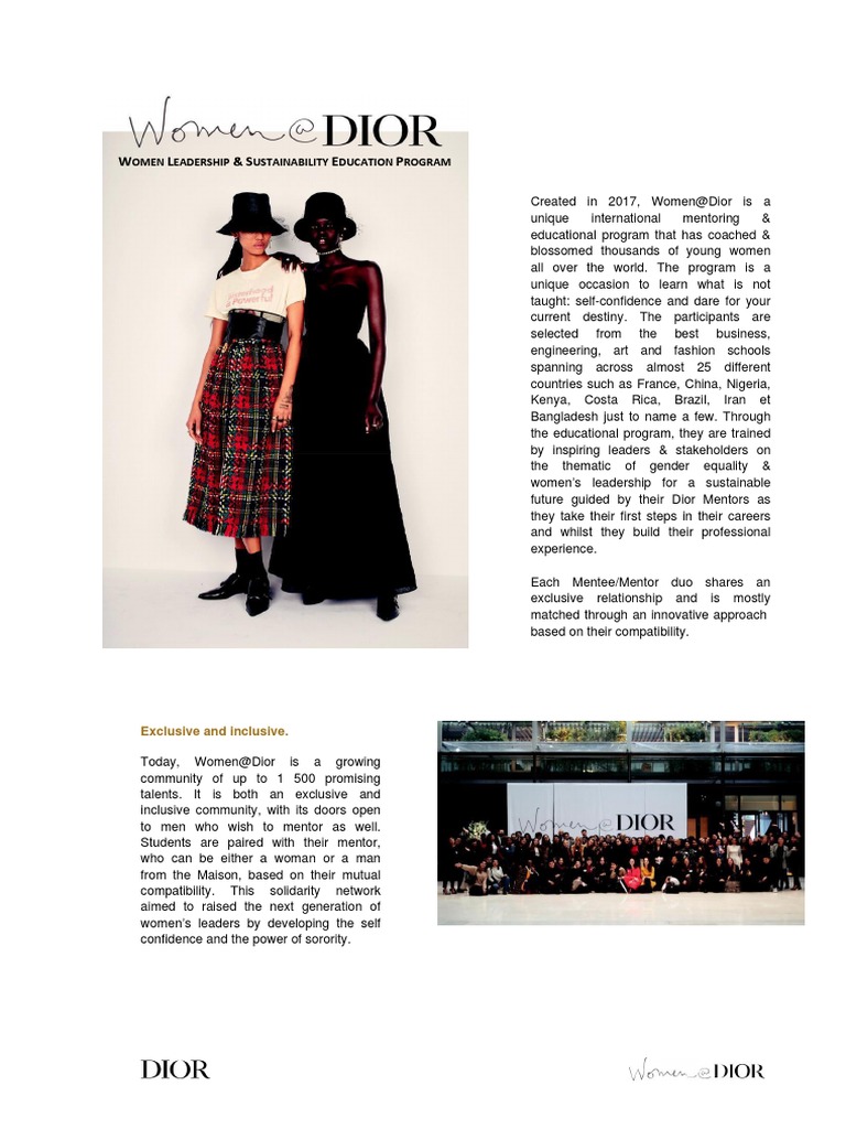 Women@Dior: Empowering Future Leaders | PDF | Mentorship