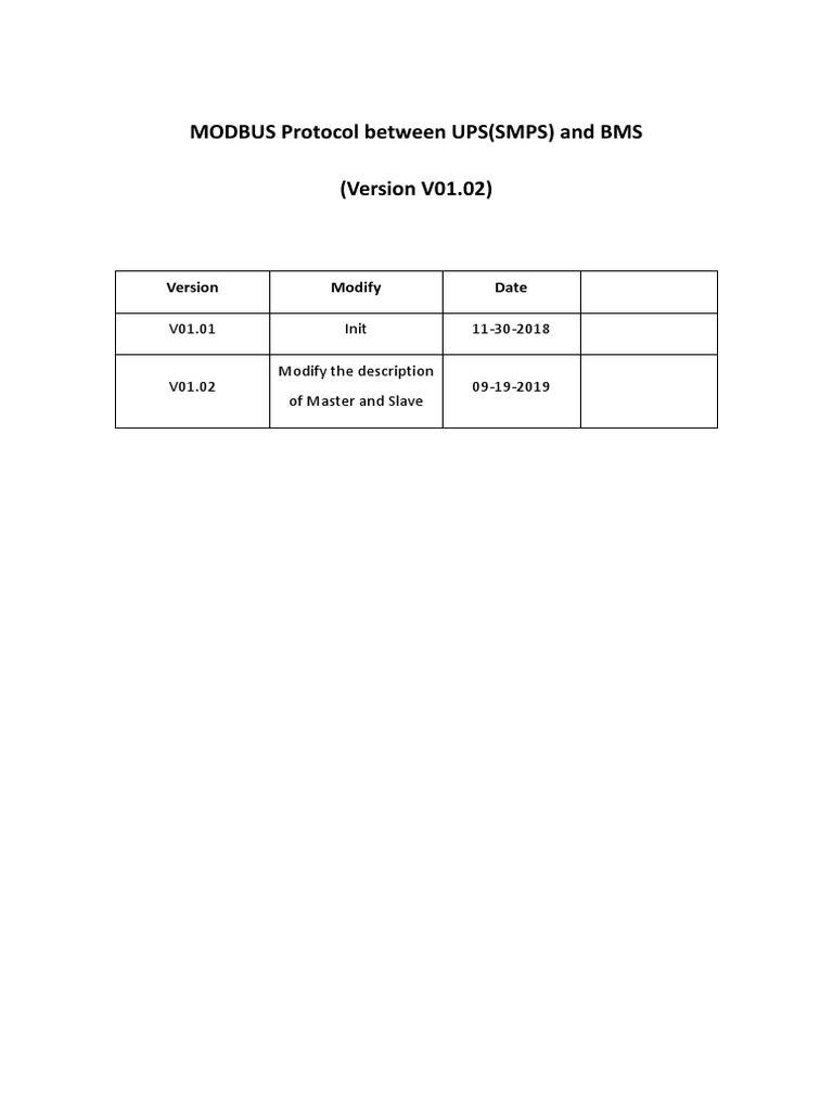 MODbus Communication Protocol_150AH LIB PDF Integer
