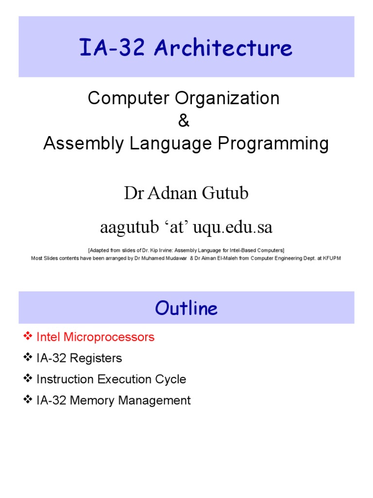 IA-32 Architecture Overview and Registers | PDF | 64 Bit Computing ...