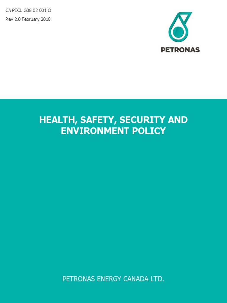 PETRONAS HSSE Policy Overview | PDF | Regulatory Compliance | Risk
