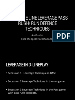 Defensive Line Leverage Pass Rush/Run Defence Techniques: Jon Clanton Tip of The Spear Football Coach