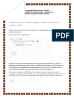 ¿Qué Es Lo Que Arroja, Cuando Se Ejecuta e Imprime El Constructor Predeterminado?