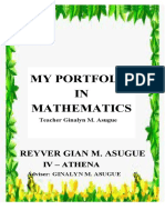 My Portfolio IN English My Portfolio IN Mathematics: Reyver Gian M. Asugue