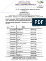 NLC India Limited announces selection of 19 candidates for Executive Engineer posts