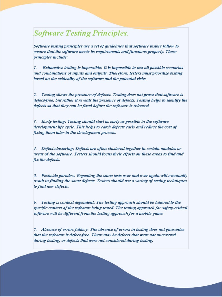 Software Testing Principles | PDF