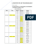 Engineering Graphics Lab-II Exam Timetable