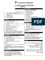 Syllabus 4 Monthly Assessment-April 2022-2023 Grade VII: English Geography