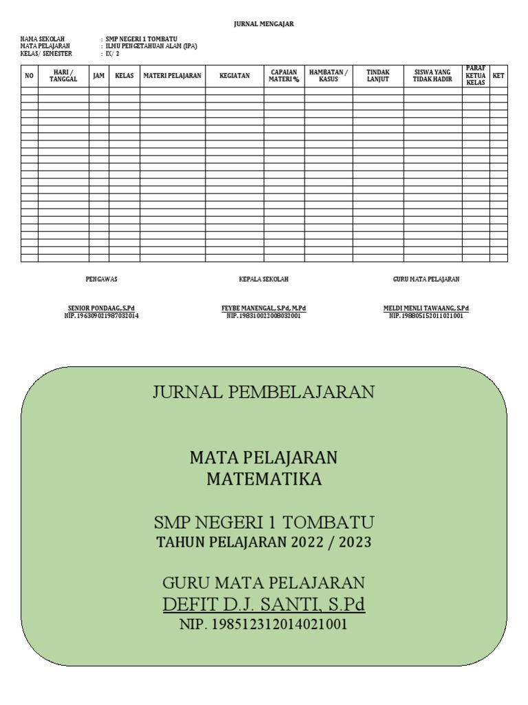Jurnal Pembelajaran IPA dan Matematika SMP | PDF