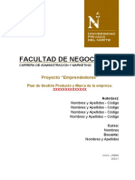 Facultad de Negocios: Proyecto "Emprendedores"