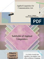 Subfields of Applied Linguistics