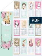 Tarjetas para Calendario