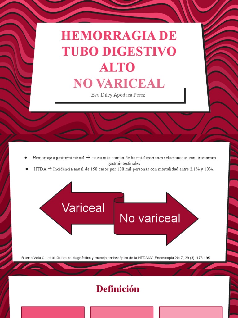 Hemorragia de Tubo Digestivo Alto: No Variceal | PDF | Endoscopia