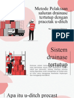 Metode Pelaksaan Saluran Drainase Tertutup Dengan Pracetak U-Ditch