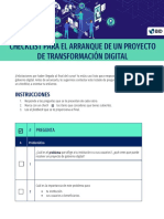 4.1.1 Checklist para El Arranque de Un Proyecto de Transformación Digital