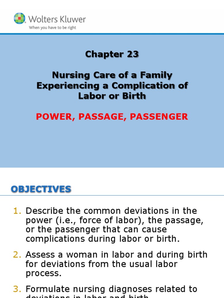 Nursing Care of A Family Experiencing A Complication of Labor or Birth ...