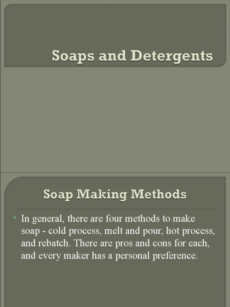 Soaps and Detergents PDF Soap Slow Cooker
