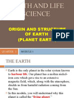 Origin and Structure of Earth (Planet Earth) : Quarter 1