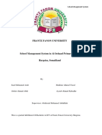 Frantz Fanon University: Al Irshaad School Mnagement System