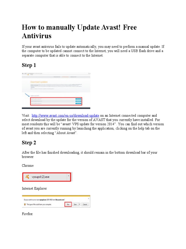How To Manually Update Avast PDF