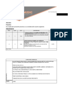 Lima, 27 de Setiembre de 2022: Sres.: Ing - Principe Hector Atención: Presente.-Presupuesto