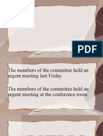 Committee meeting adverbs