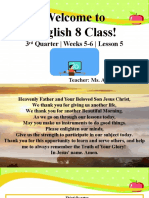 Welcome To English 8 Class!: 3 Quarter - Weeks 5-6 - Lesson 5