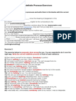 Indefinite Pronouns Exercises