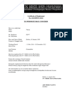 Certificate of Emploment