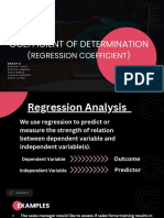 Coefficient of Determination (Regression Coefficient)