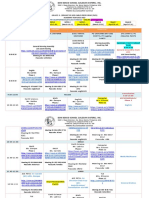 Fourth Quarter Regular Class Schedule: Tim E Monday Tuesday Wednesday Thursday Friday